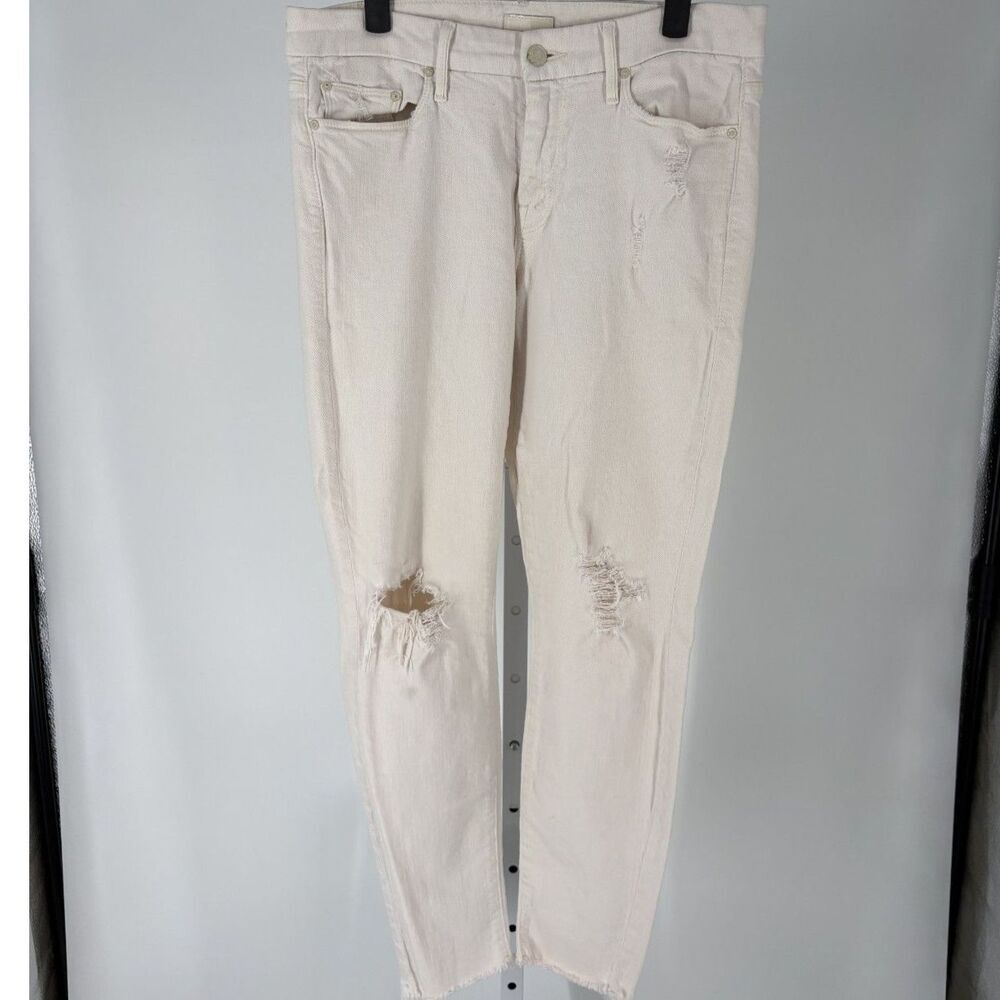 MOTHER The Looker Distressed Skinny Jeans